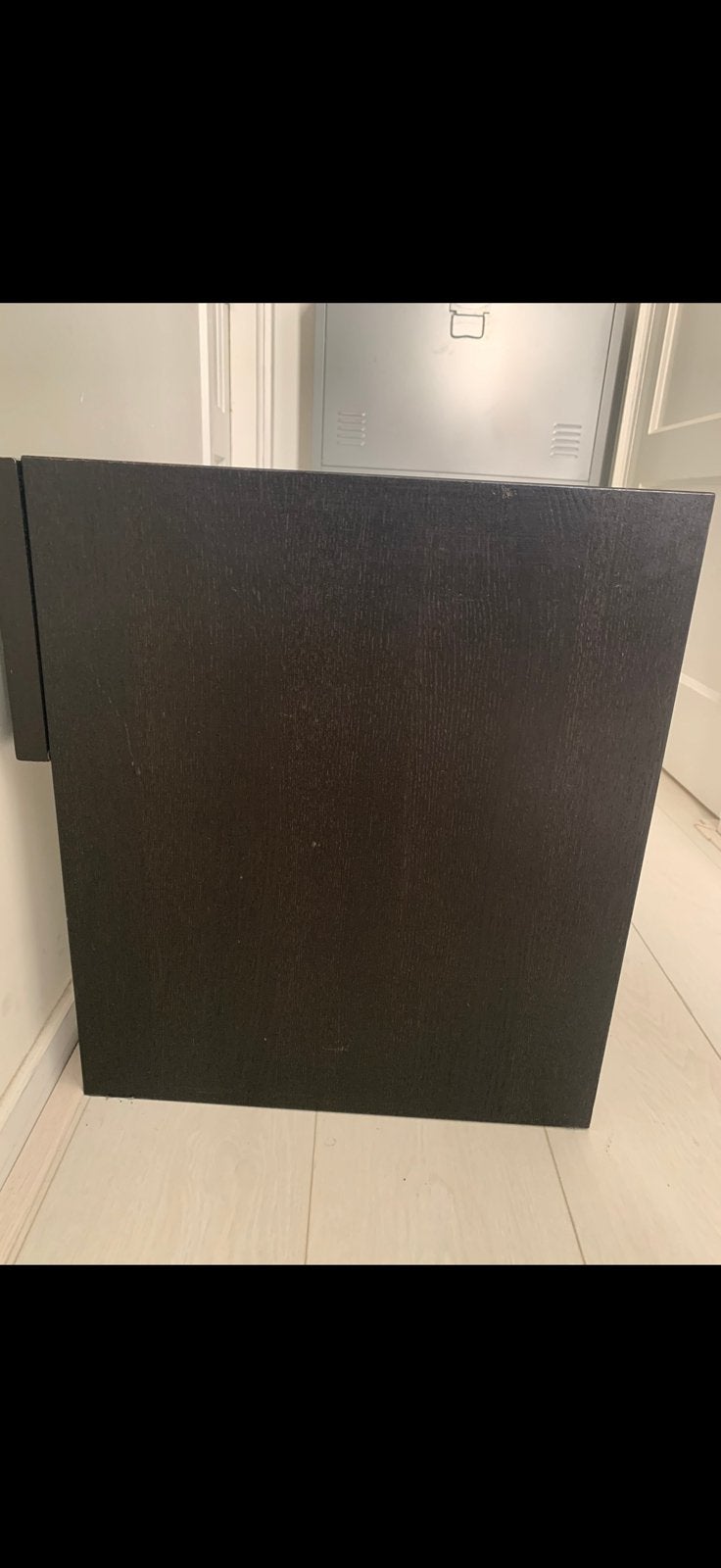 Nachtkastje met glazen boven en lade, Ophalen of Verzenden, Gebruikt, Minder dan 45 cm