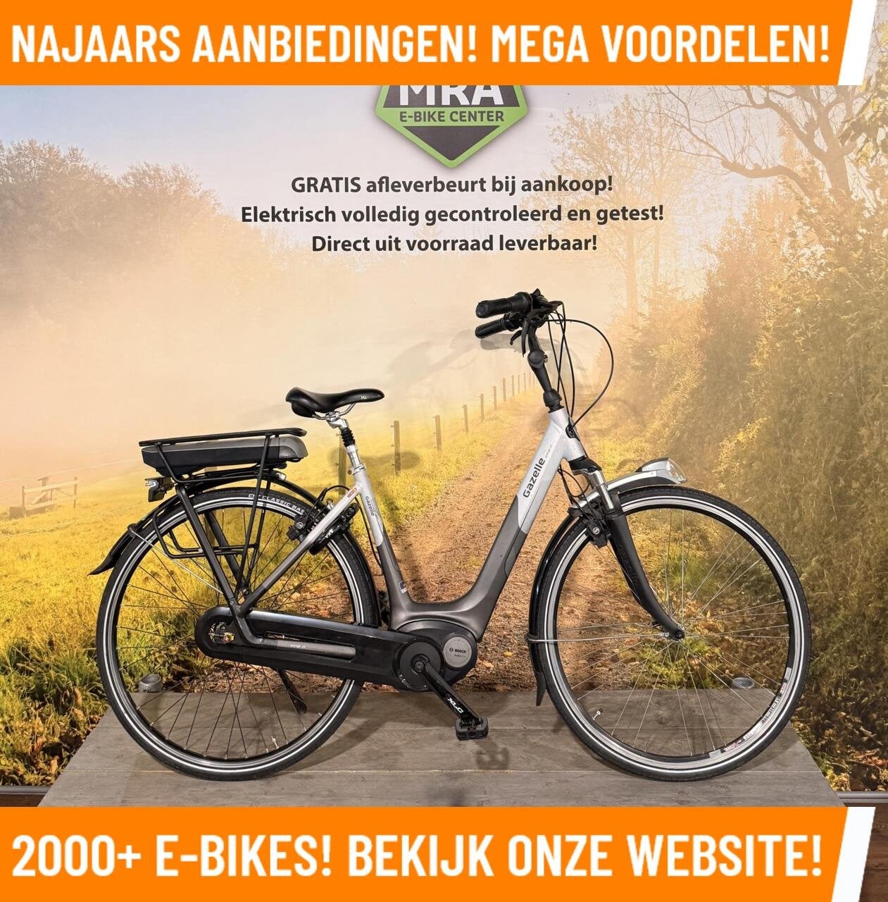 Gazelle Orange CX Elektrische fiets met BOSCH midden motor!, 47 tot 51 cm, Zo goed als nieuw, 50 km per accu of meer, Gazelle