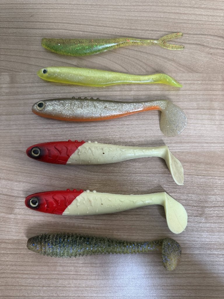 Shads / softbaits 12–15 cm 6 stuks – nieuw, Watersport en Boten, Overige typen, Nieuw, Ophalen of Verzenden, E