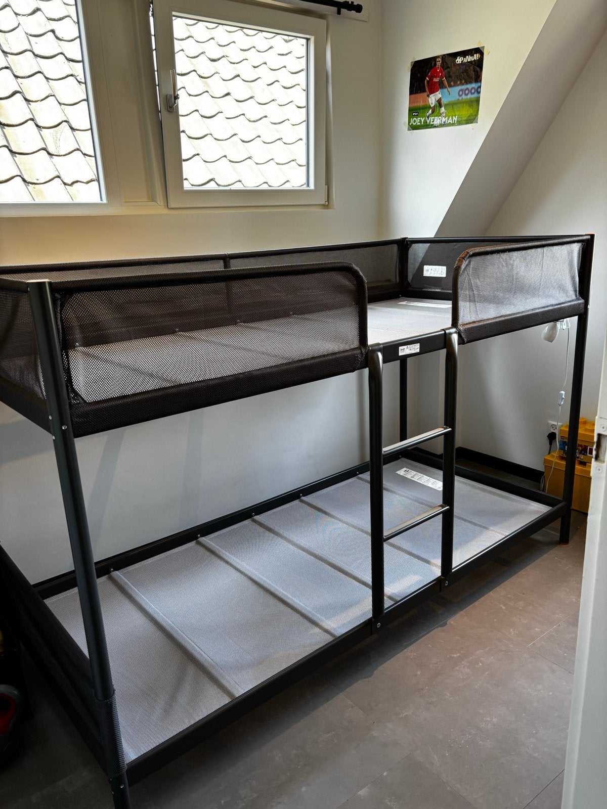 IKEA Tuffing stapelbed frame grijs - zeer goede staat, Ophalen, 90 cm, 160 tot 180 cm, Tweepersoons