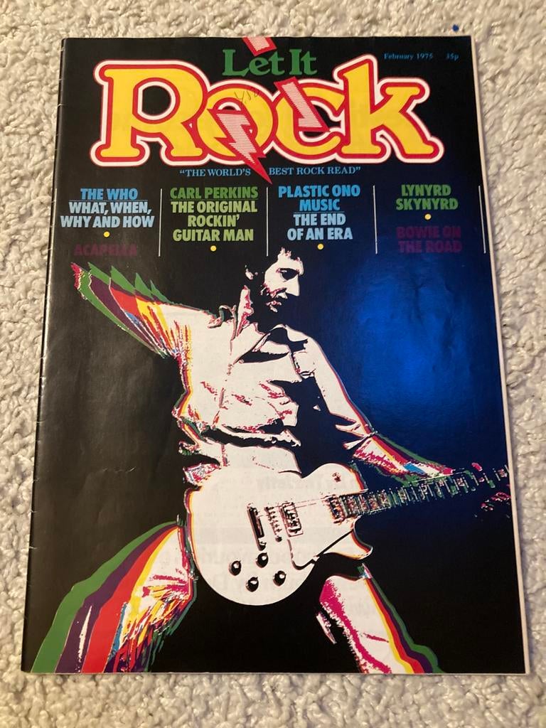 LET IT ROCK 1975 CARL PERKINS John Lennon WHO Scott Walker, Boeken, Ophalen of Verzenden, Gelezen, Muziek, Film of Tv