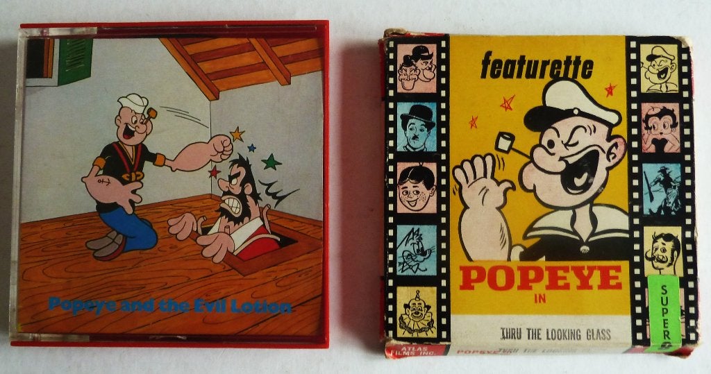 Popeye 2 8mm films Atlas N.Y. en Grasso, Verzamelen, Ophalen of Verzenden, Zo goed als nieuw, Film