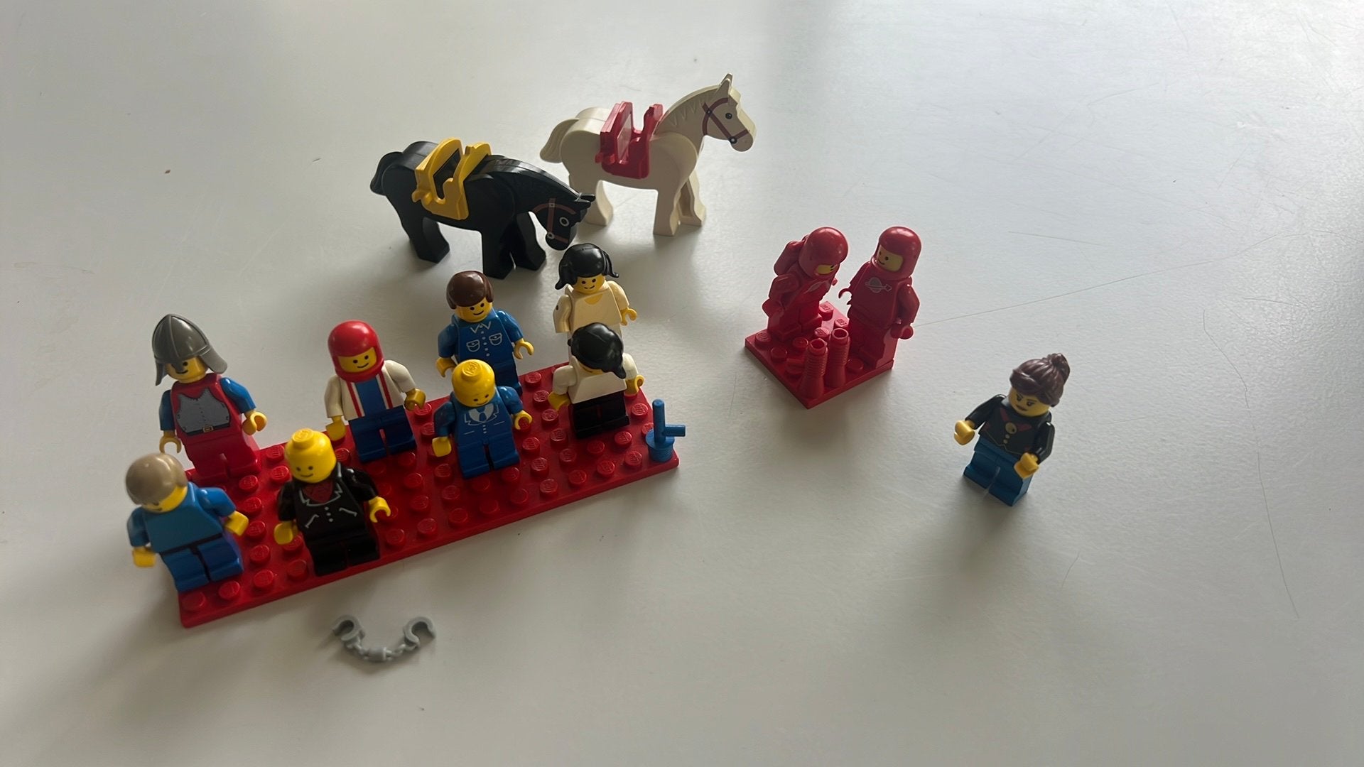 Lego minifiguren en retro paarden, Inclusief minifiguren, Gebruikt, Lego, Ophalen of Verzenden