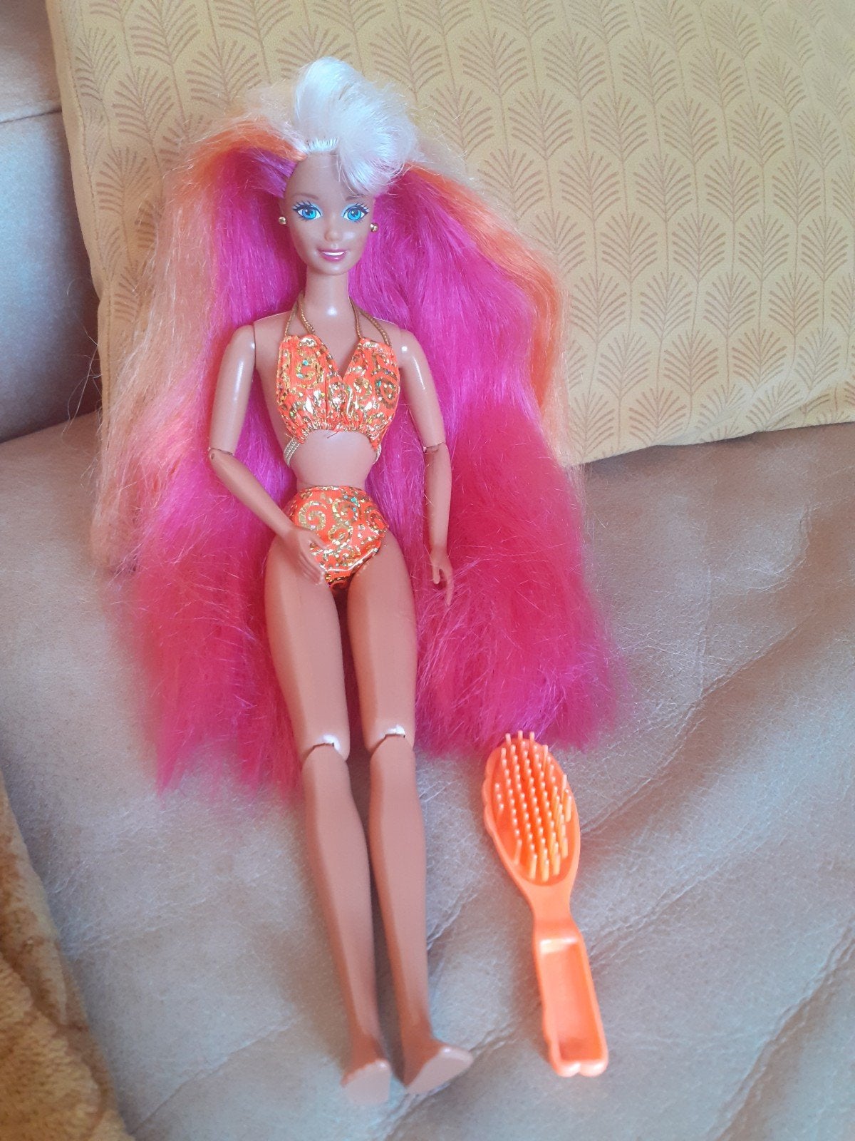 Hula Hair Barbie jaren 90, Ophalen of Verzenden, Gebruikt