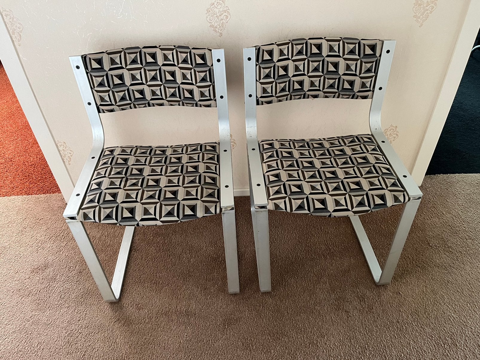 4 stoelen Aluminium Stof, Ophalen, Gebruikt, Overige kleuren, Vier