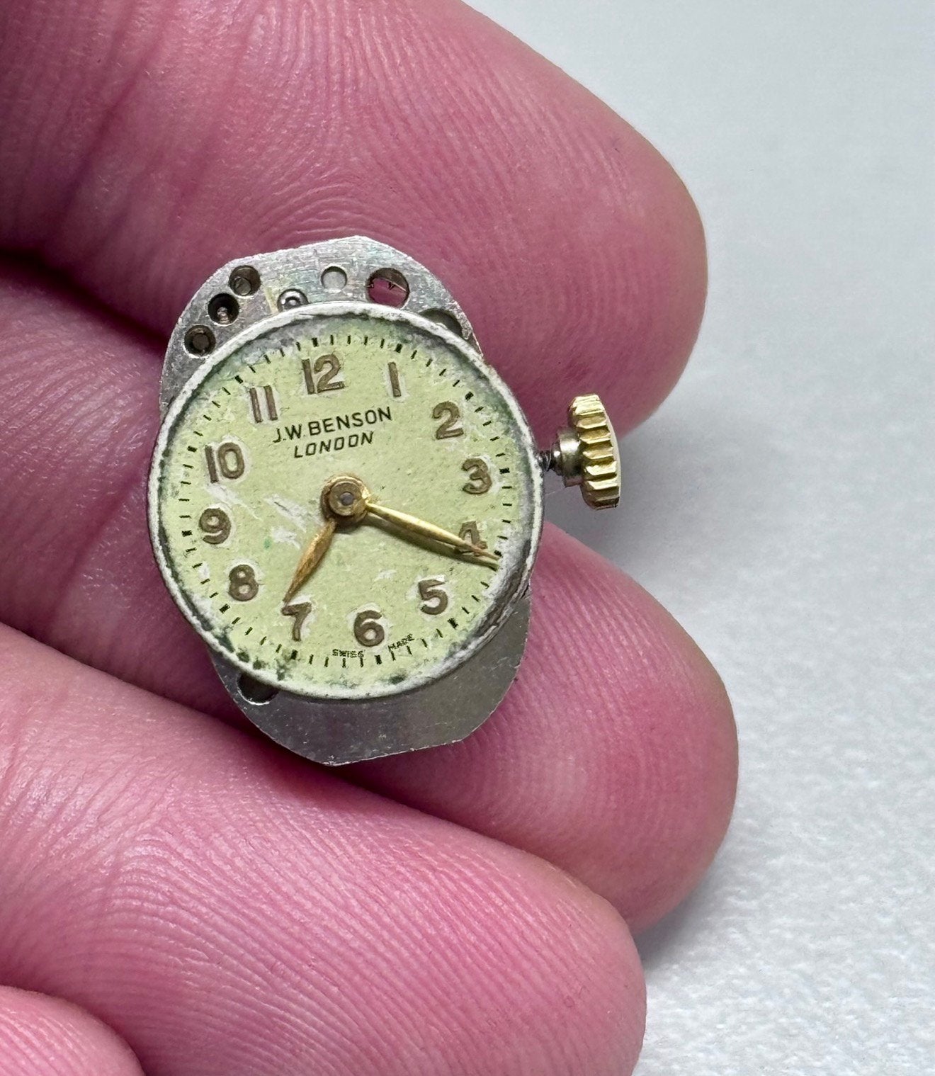 Vintage J W JW Benson - London Swiss Watch Horloge onderdeel, Ophalen of Verzenden