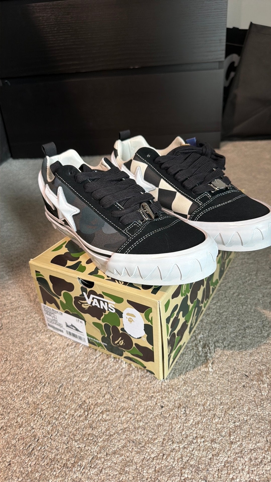Bape x Vans (43), Ophalen of Verzenden, Nieuw, Zwart