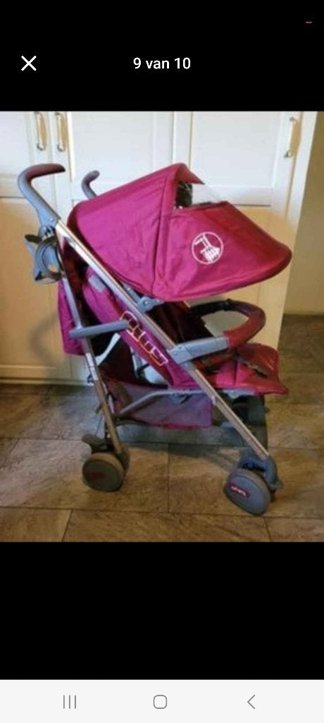 Mooie complete Buggy city line red kinderwagen, Ophalen, Zo goed als nieuw, Verstelbare rugleuning