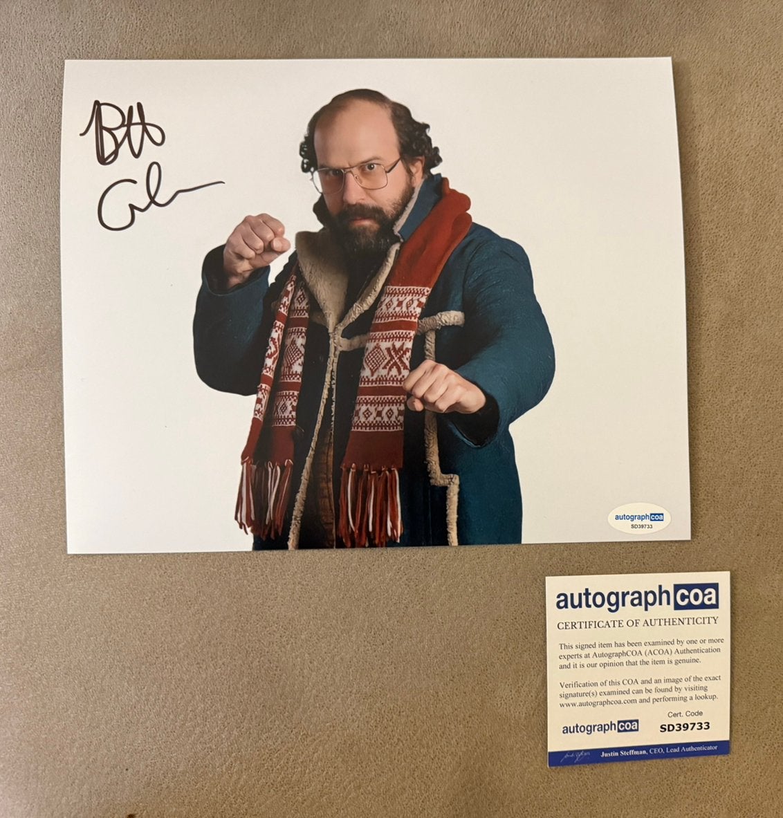 Handtekening Brett Gelman - Stranger Things - Murray, Verzamelen, Ophalen of Verzenden, Nieuw
