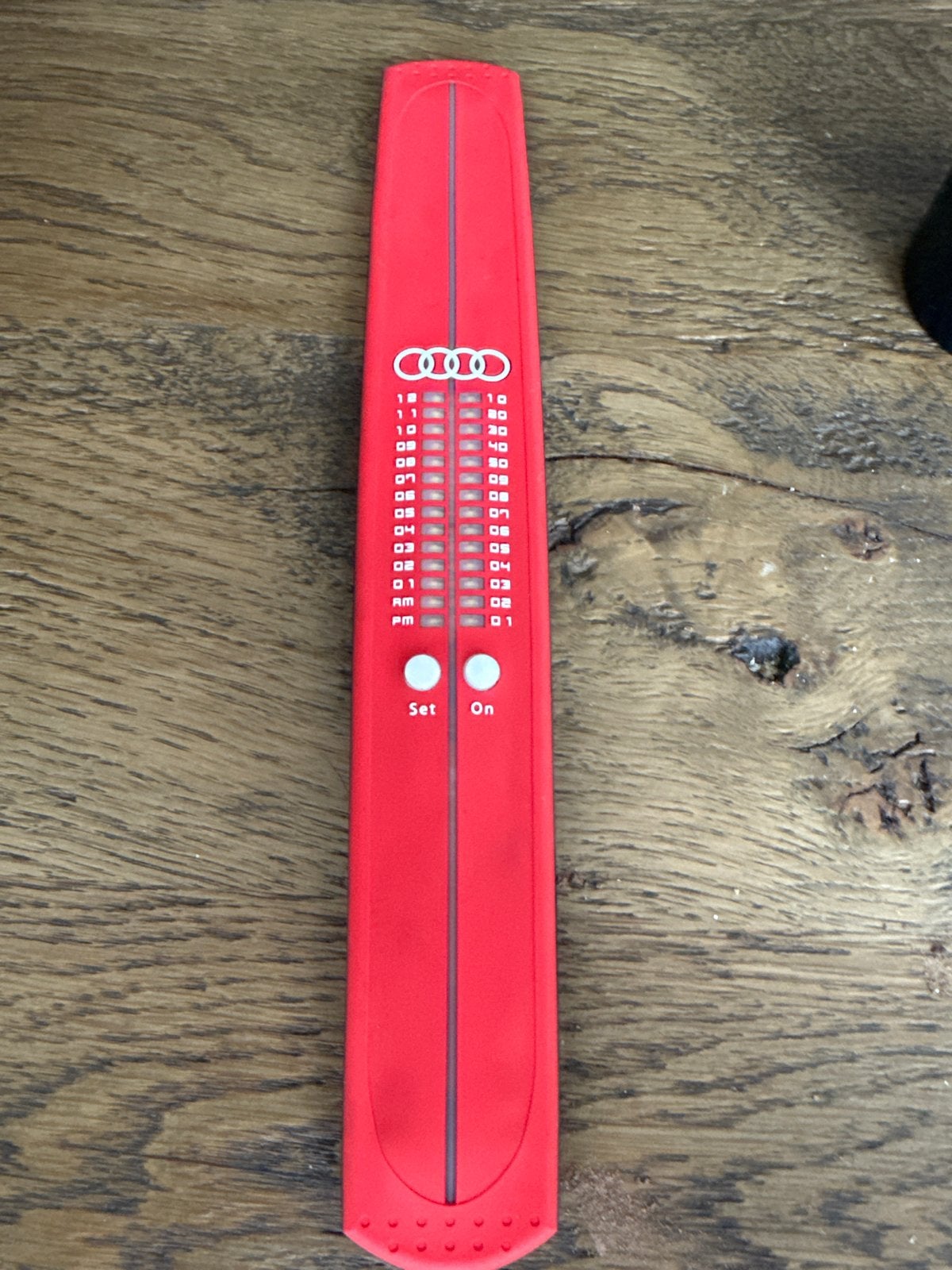 Zeldzame Audi Reflex LED horloge - Rood, Ophalen of Verzenden