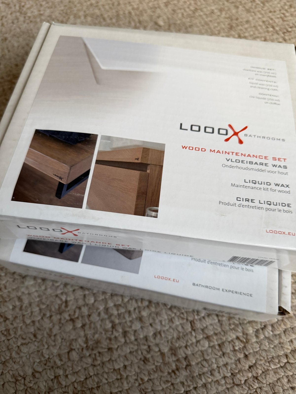 LOOOX BATHROOMS Hout Onderhoudsset - Vloeibare Was, Ophalen of Verzenden, Nieuw