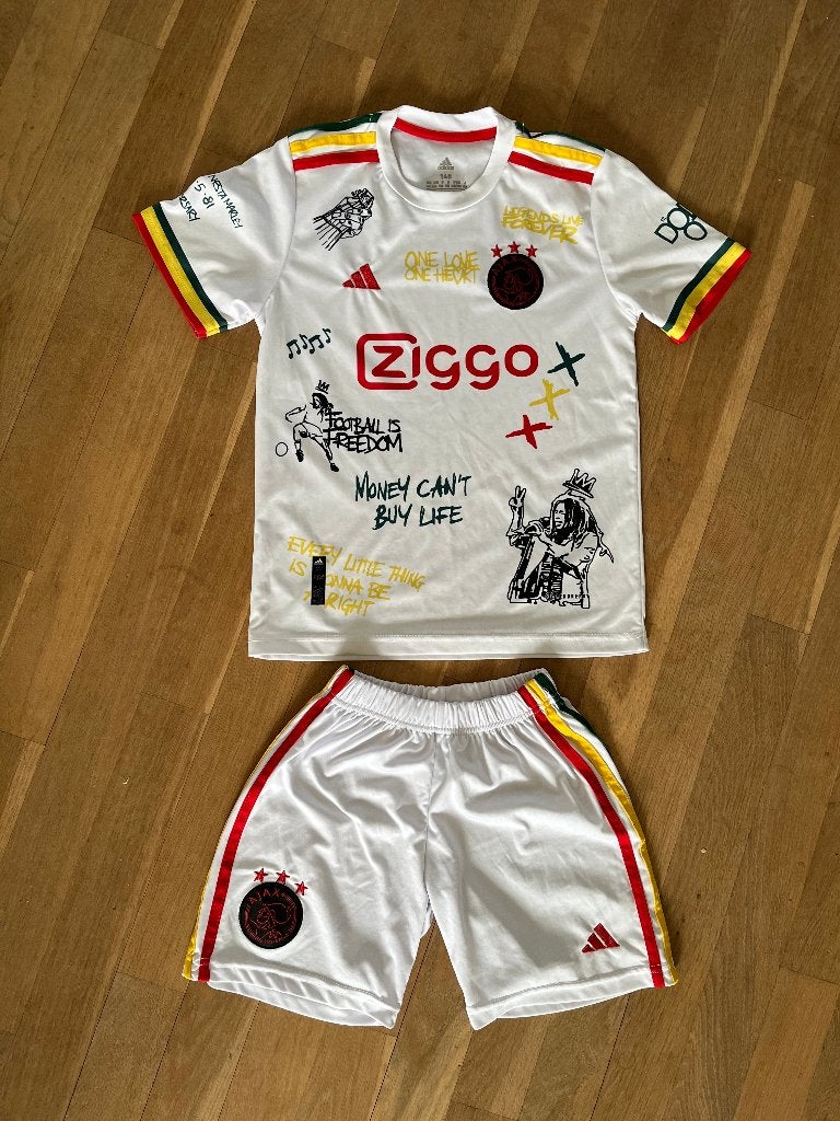 Ajax tenue Bob Marley, Ophalen of Verzenden, Gebruikt, Jongen of Meisje, Sport- of Zwemkleding