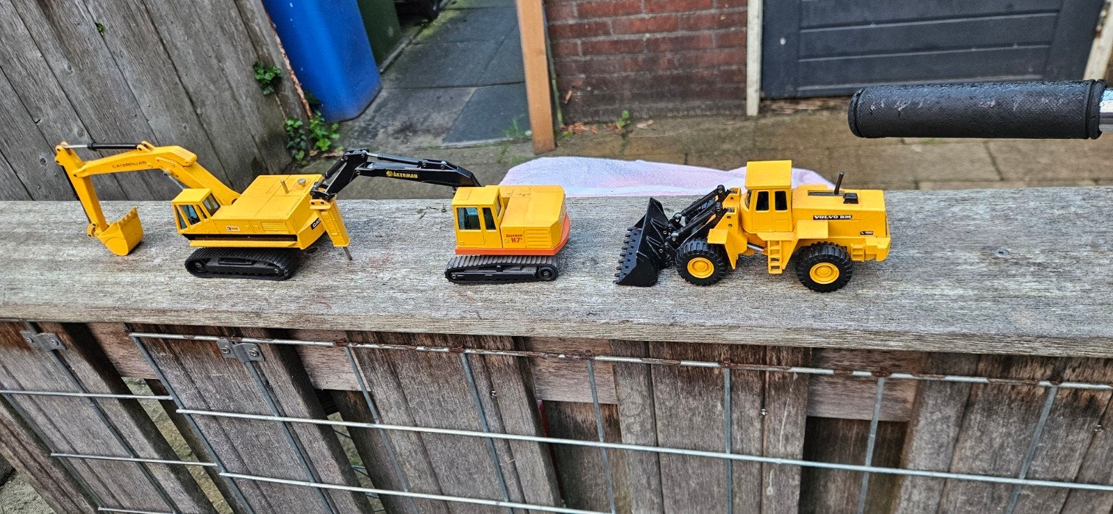 3 x caterpillar akerman volvo grondverzet 1/50, Ophalen of Verzenden