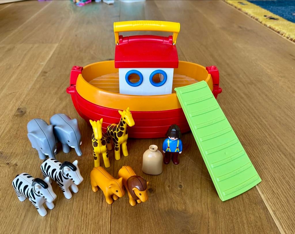 Playmobil Noah's Ark met Dieren en Figuur, Ophalen of Verzenden, Zo goed als nieuw, Complete set