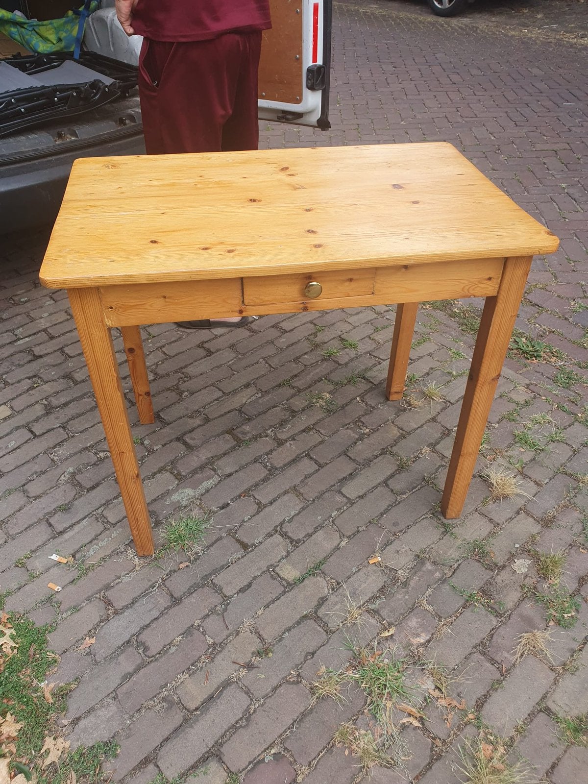 Grenen eet tafeltje, Ophalen, Zo goed als nieuw, Rechthoekig, 50 tot 100 cm