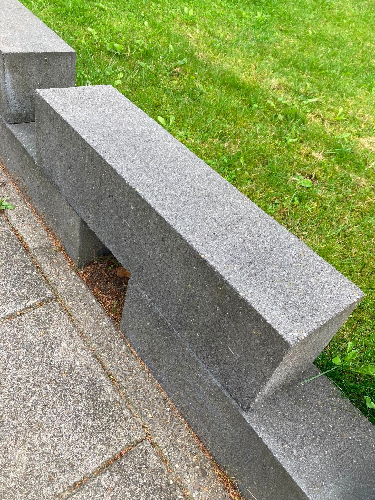 27 Stapelblokken 60x15x15 cm - Grijs, Tuin en Terras, Ophalen, Gebruikt, Basalt, Split