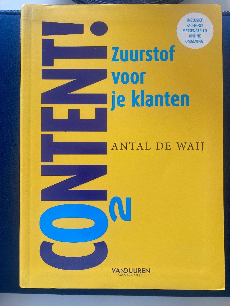 Boek Content zuurstof voor je klanten, Zo goed als nieuw, Gamma, HBO, Antal de Waij