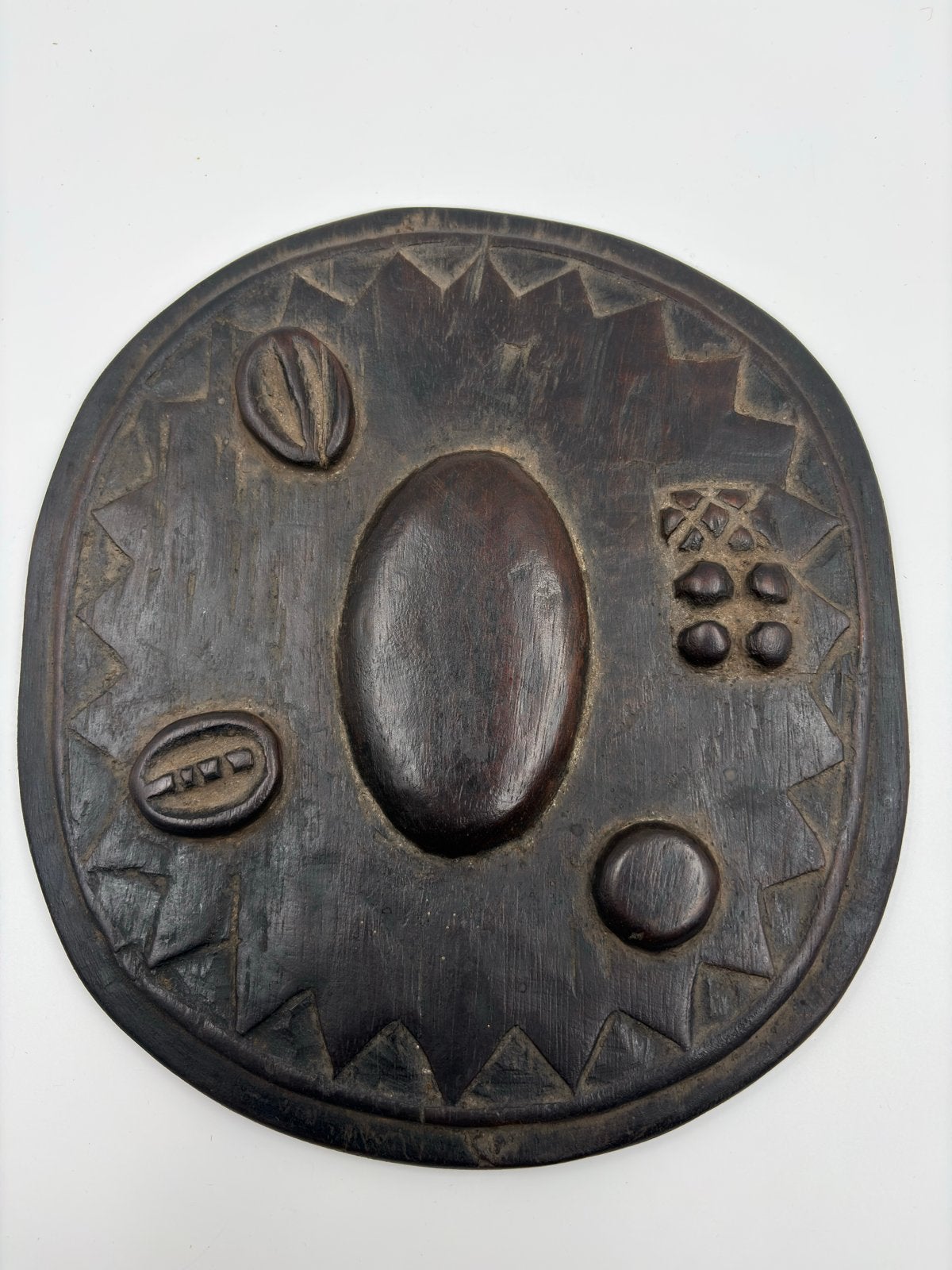 Proverb lid, Angola, Cabinda, Antiek en Kunst, Hout, Wanddecoratie, Bruin, Afrika