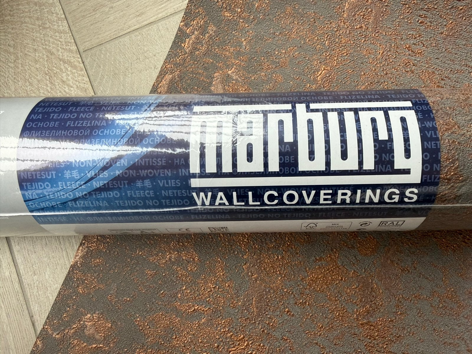 Marburg Vliesbehang 2 Rollen - Artikel 31644, Ophalen of Verzenden, 10 tot 25 m², Bruin