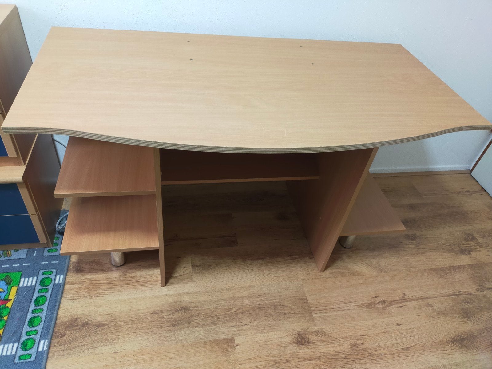 Houten bureau met opbergruimte – Goede staat, Ophalen, Opbergruimte, Gebruikt, Hout