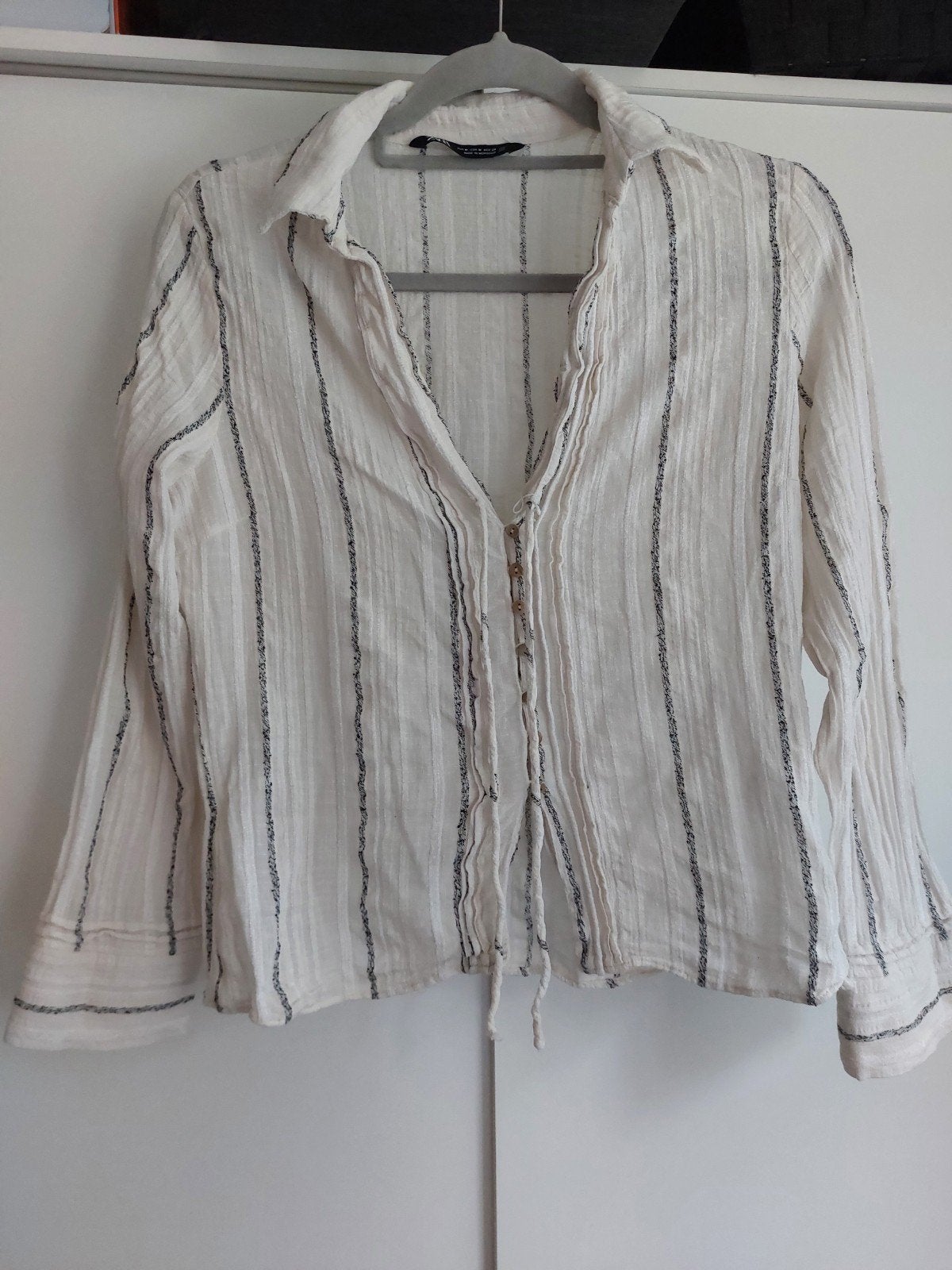 Zara blouse maat M (valt als S), weinig gedragen, Ophalen of Verzenden, Zo goed als nieuw, Maat 36 (S), Wit