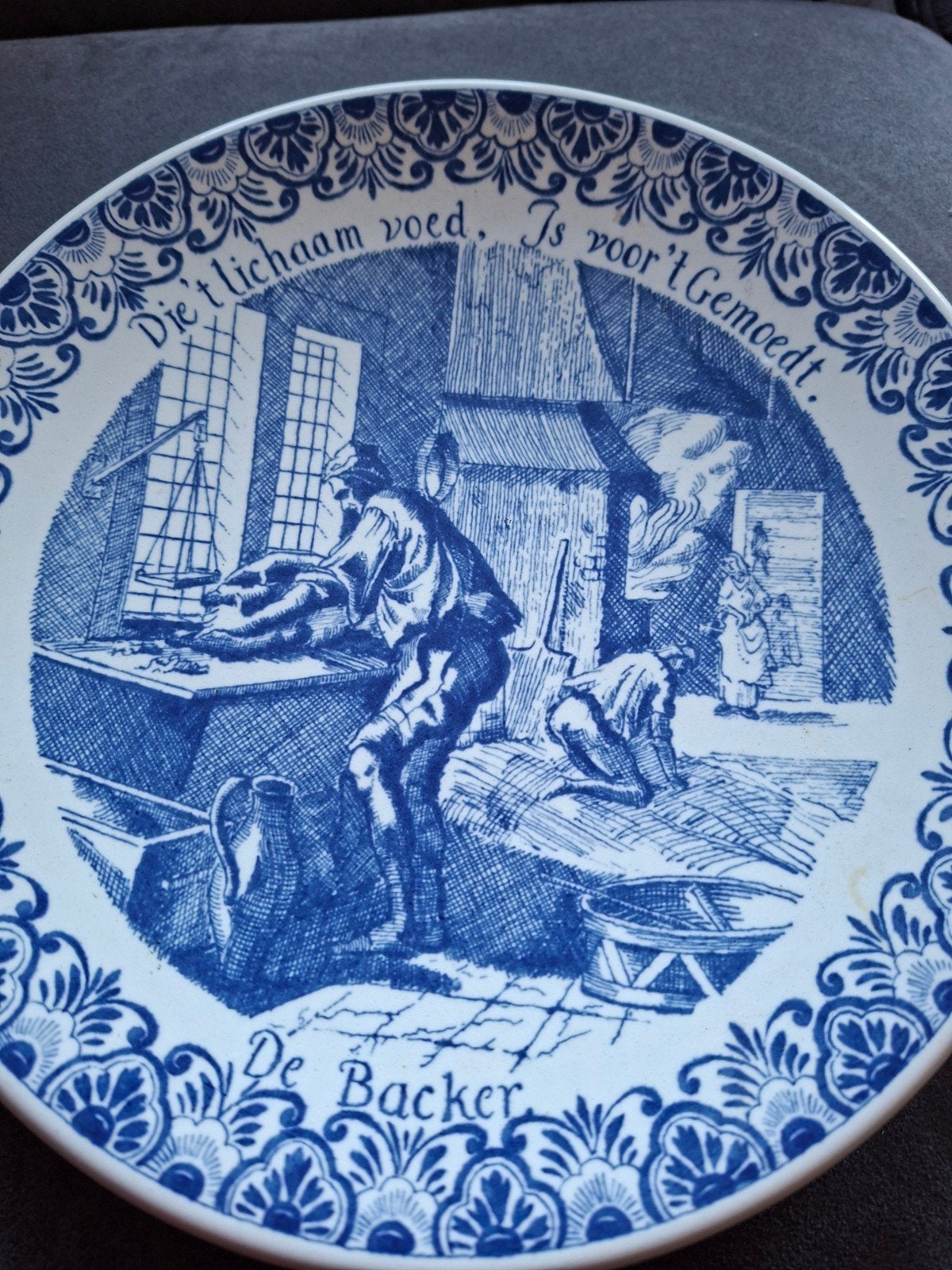 Delfts blauw bord, Antiek en Kunst, Ophalen of Verzenden