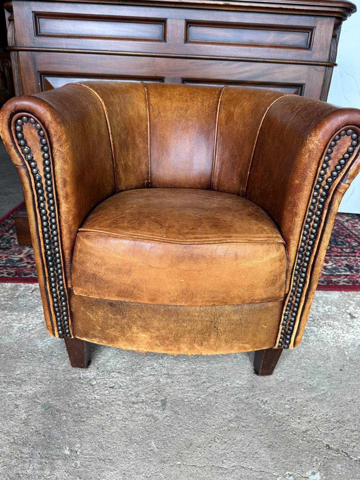 Schapenleren kinderfauteuil merk Joris., Ophalen, Gebruikt, ., Chesterfield