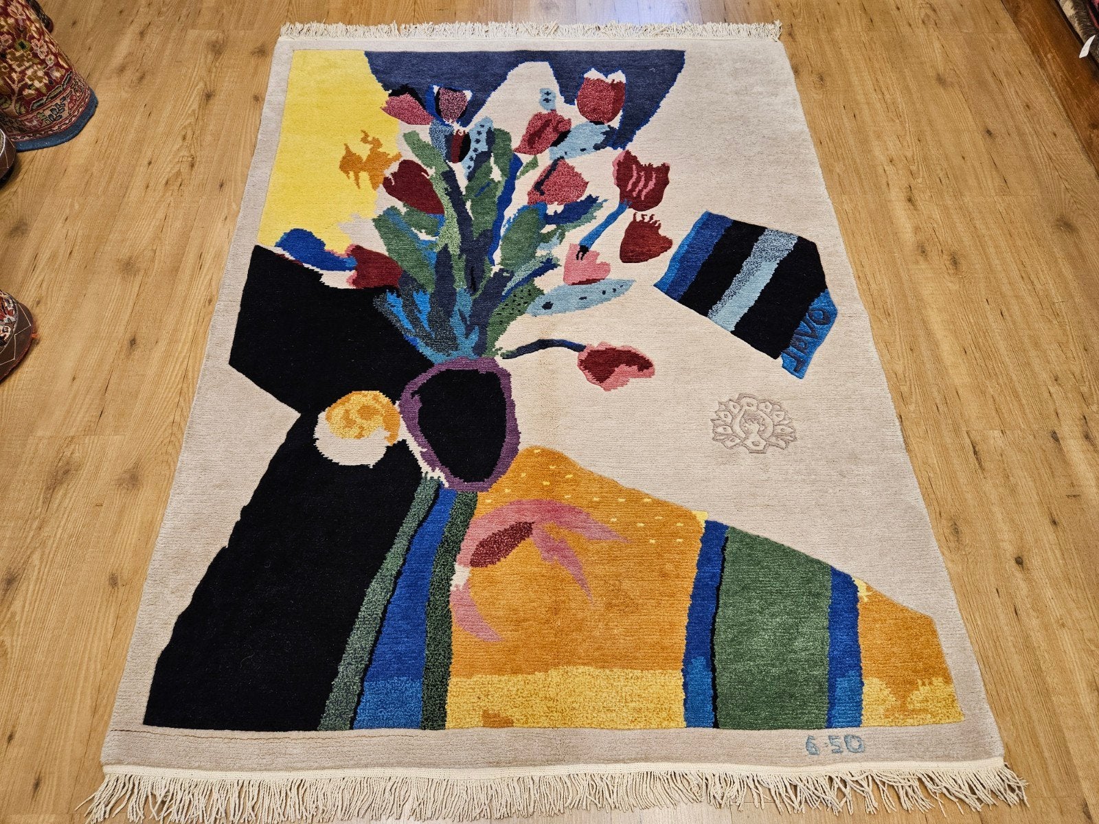 Handgeknoopt oosters tapijt modern 210x148