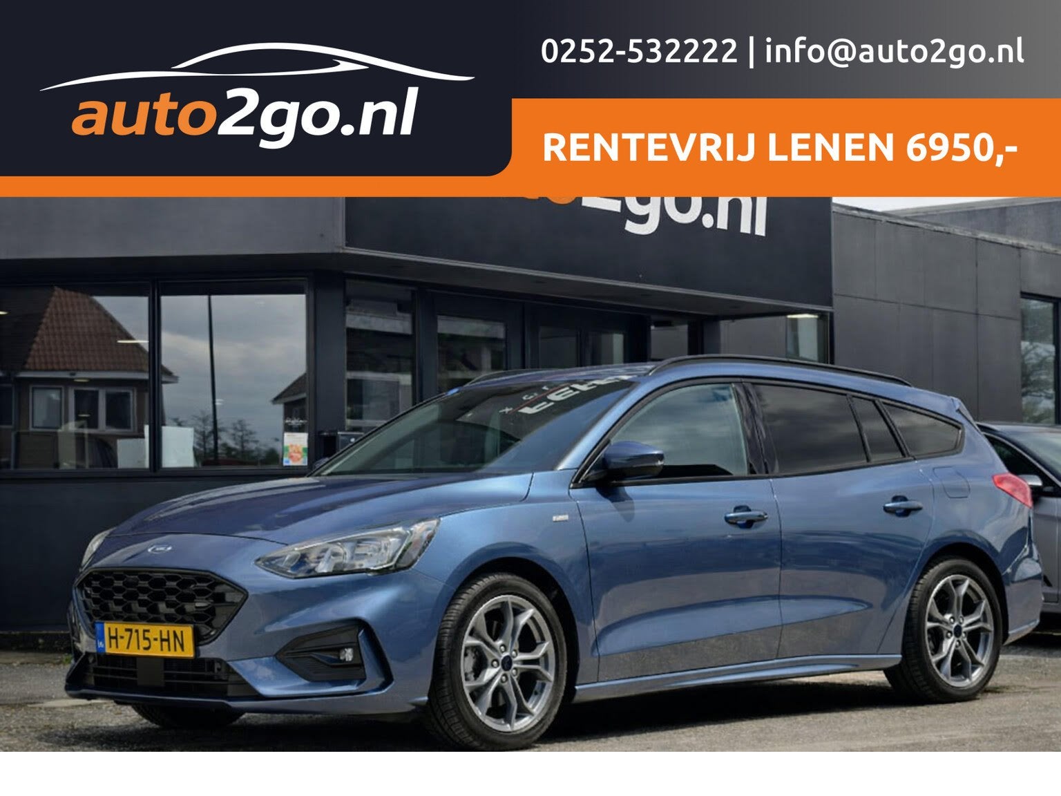 Ford FOCUS Wagon 1.5 AUT8 ST-LINE 150PK EcoBoost NAVI AIRCO, Auto's, Ford, 1345 kg, Euro 6, 150 pk, Blauw