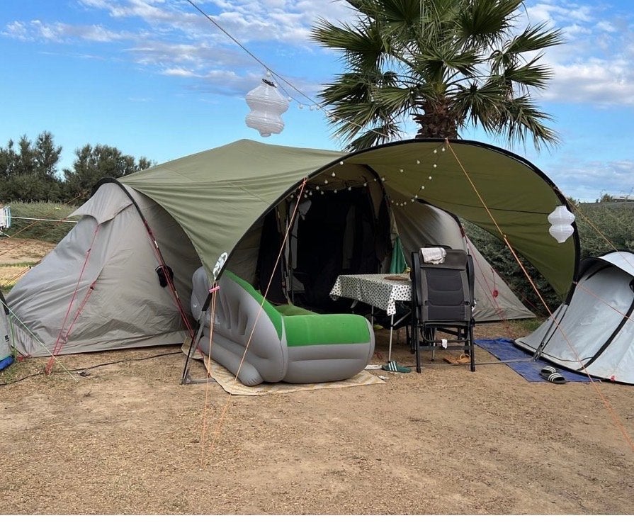 Nomad Touareg V tunneltent - Ruime 5-persoons tent, Caravans en Kamperen, Tenten, tot en met 5, Gebruikt, Ophalen of Verzenden