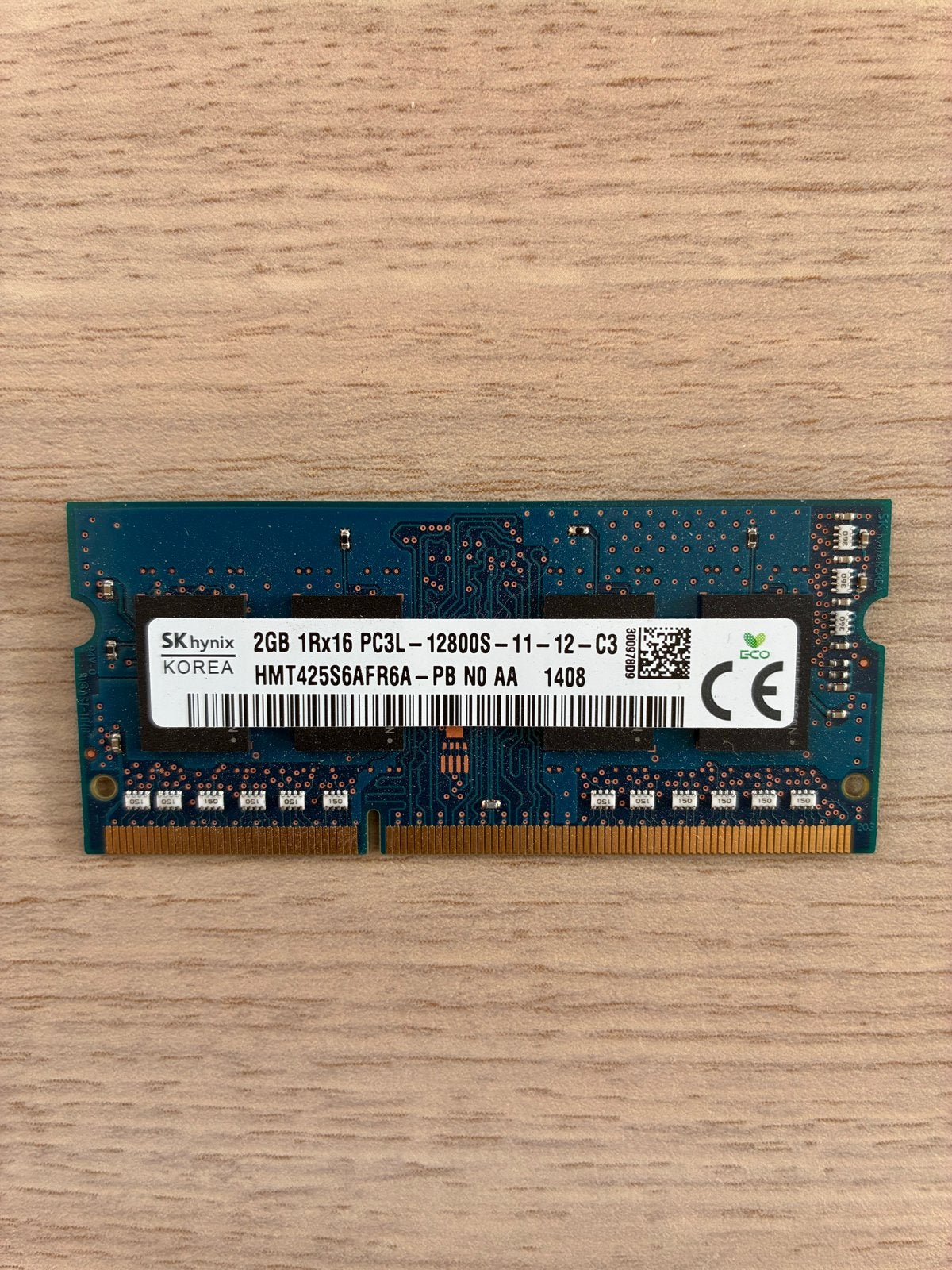 SK Hynix 2GB DDR3L 12800S Laptop RAM Geheugen, Gebruikt, DDR3, Ophalen of Verzenden, 2 GB