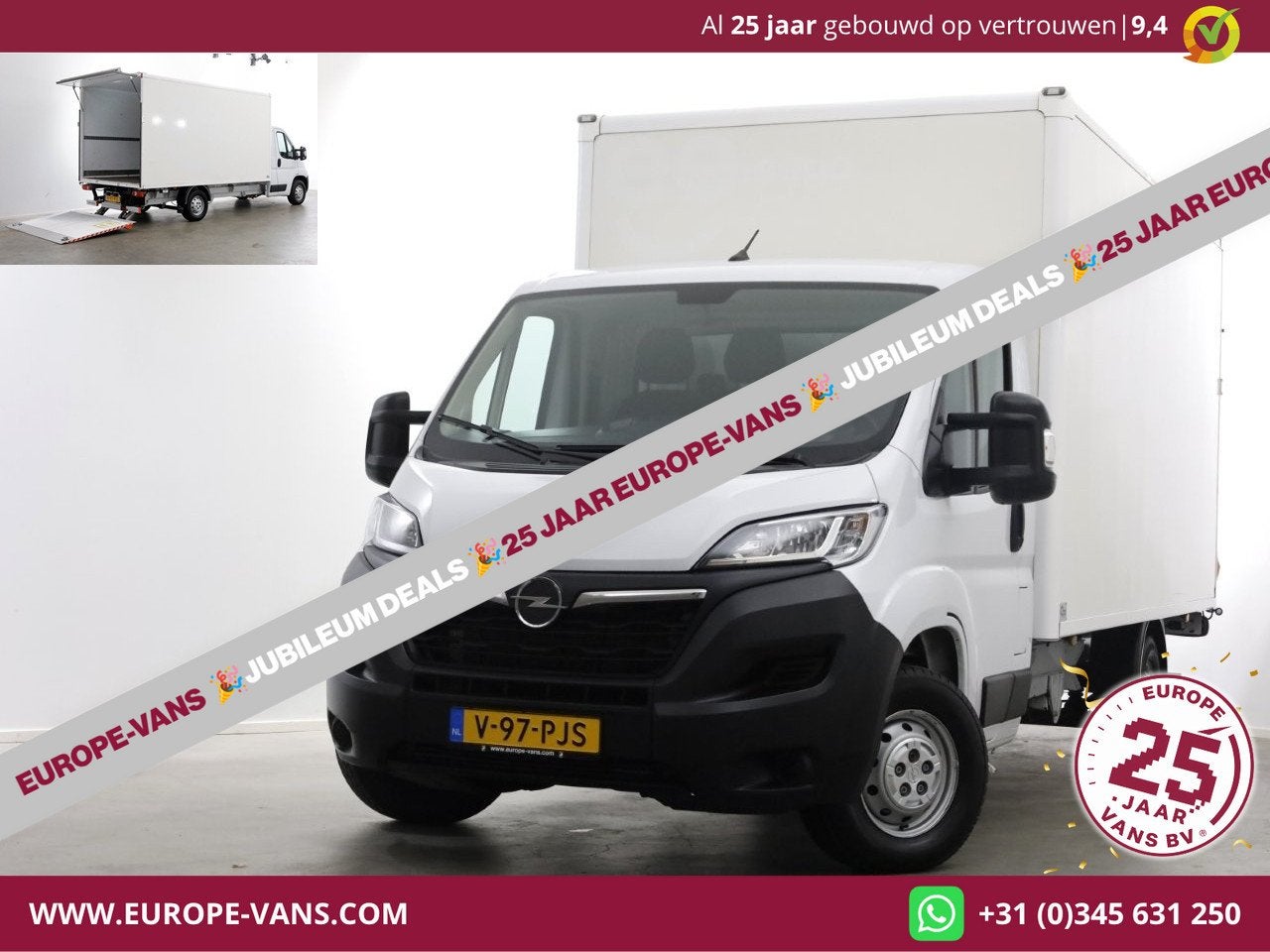 Opel Movano 2.2D 140pk Bakwagen met laadklep 1.060kg laadver, Voorwielaandrijving, Gebruikt, Euro 6, 4 cilinders