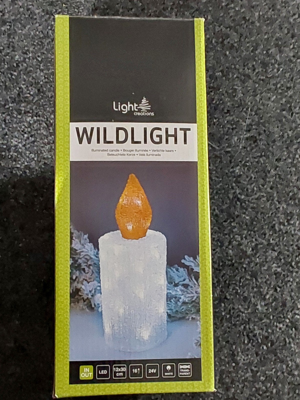 LED Kaars voor binnen en buiten - 30 cm hoog, Huis en Inrichting, Kunststof, Wit, Ophalen of Verzenden, Zo goed als nieuw