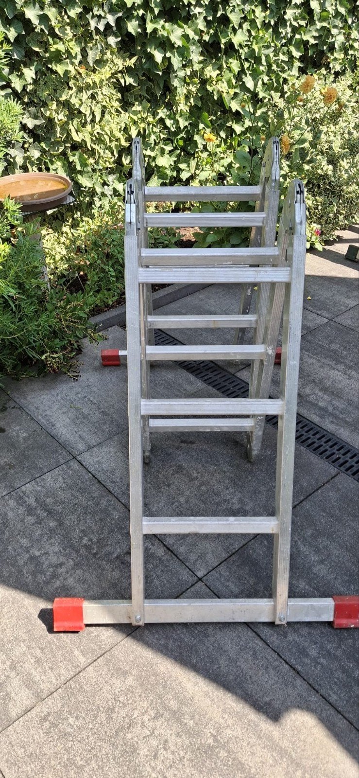 Multifunctionele vouwladder met platform Topcraft, Ophalen, Gebruikt, Ladder, Opvouwbaar of Inschuifbaar