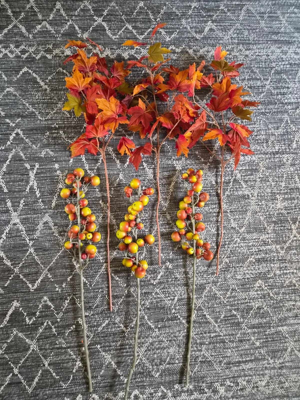herfst decoratie kunsttakken bladeren appeltjes, Ophalen of Verzenden, Zo goed als nieuw, Kunsttak, Bruin