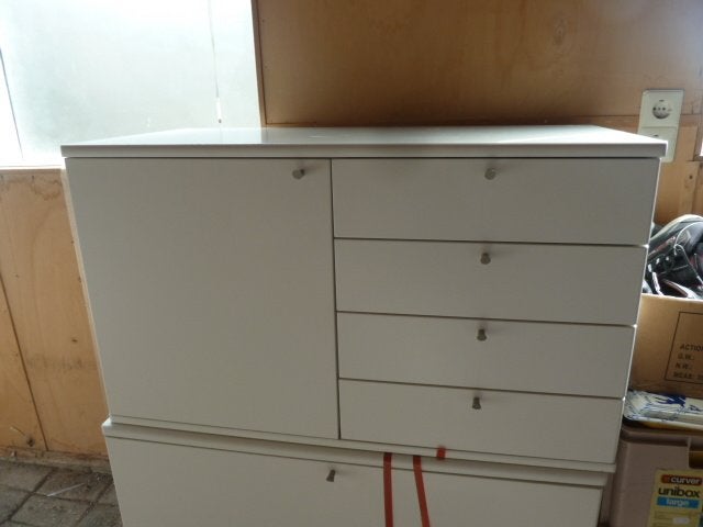 interstar WandKast - Met 4 lades + 1 kastdeurtje - wit, Huis en Inrichting, Ophalen, Met lade(s), Zo goed als nieuw, Minder dan 150 cm