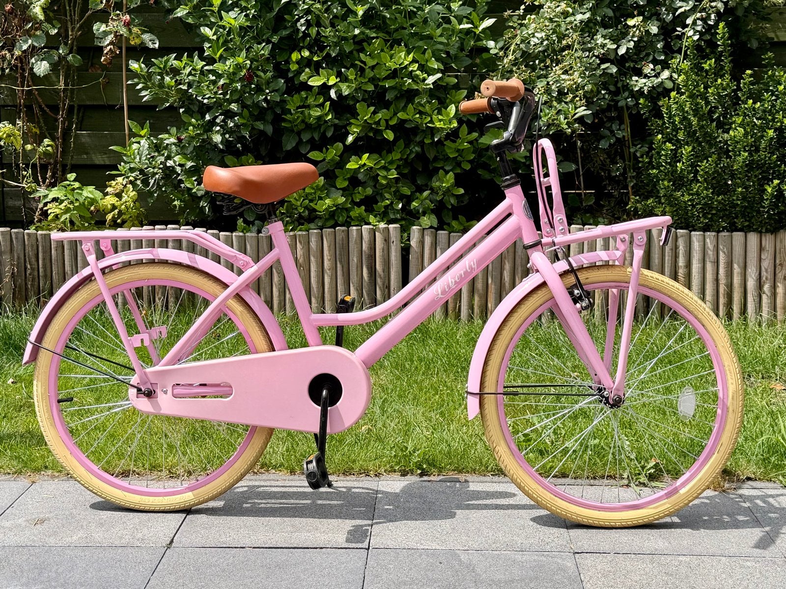 Spirit Liberty Meisjesfiets Roze 22 Inch, Ophalen, Terugtraprem, 22 inch, Handrem