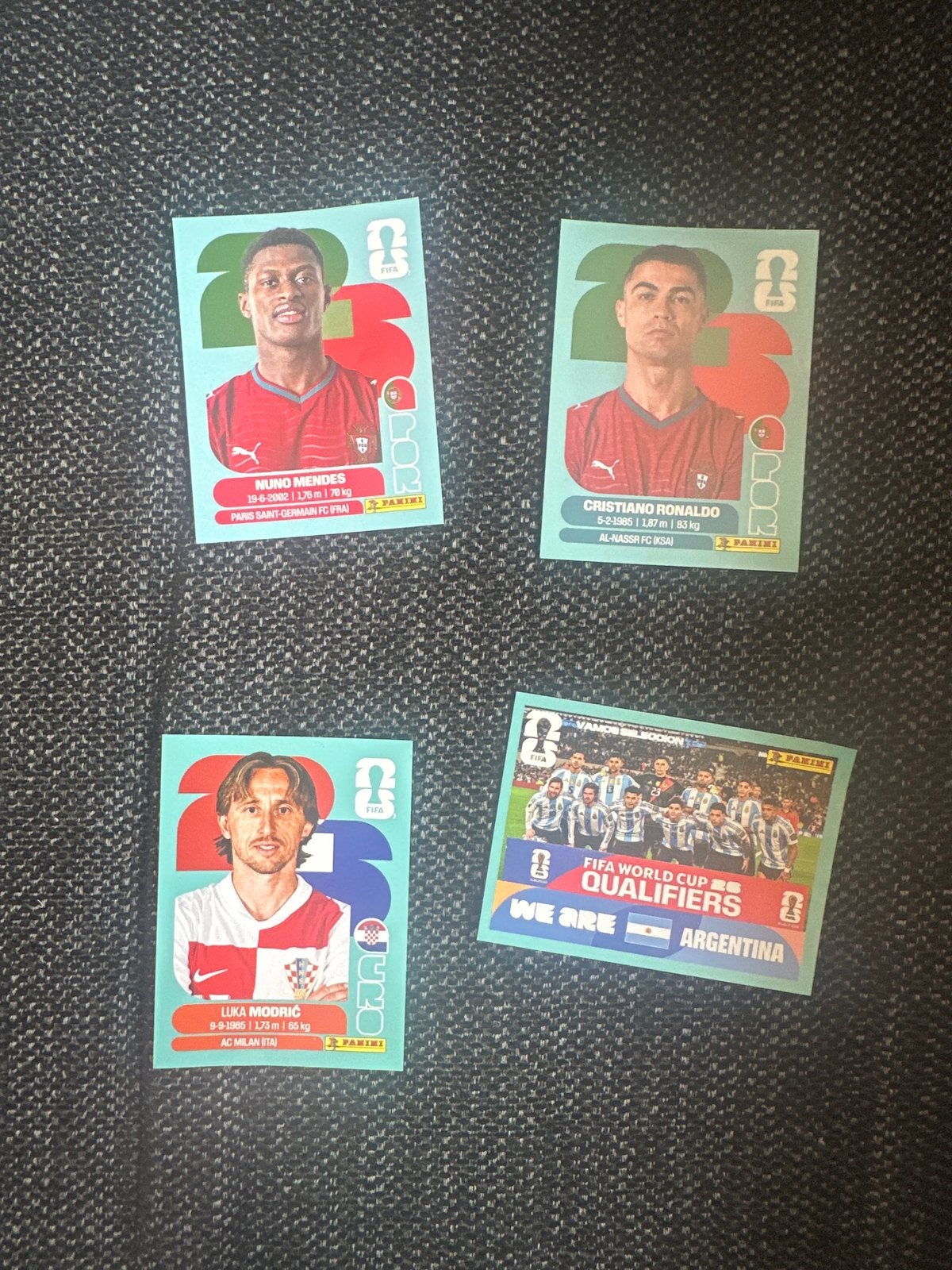 Panini FIFA World Cup 2023 Voetbalplaatjes - 4 stuks, Ophalen of Verzenden, Zo goed als nieuw, Buitenlandse clubs, Spelerskaart