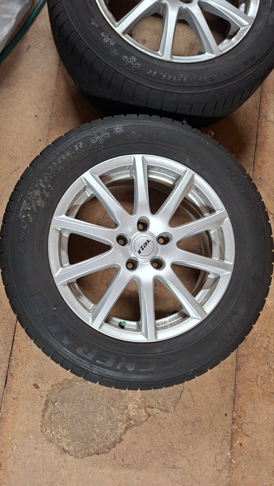Velgen met winterbanden voor Kia Sportage 2012, Ophalen, Gebruikt, Banden en Velgen, 17 inch