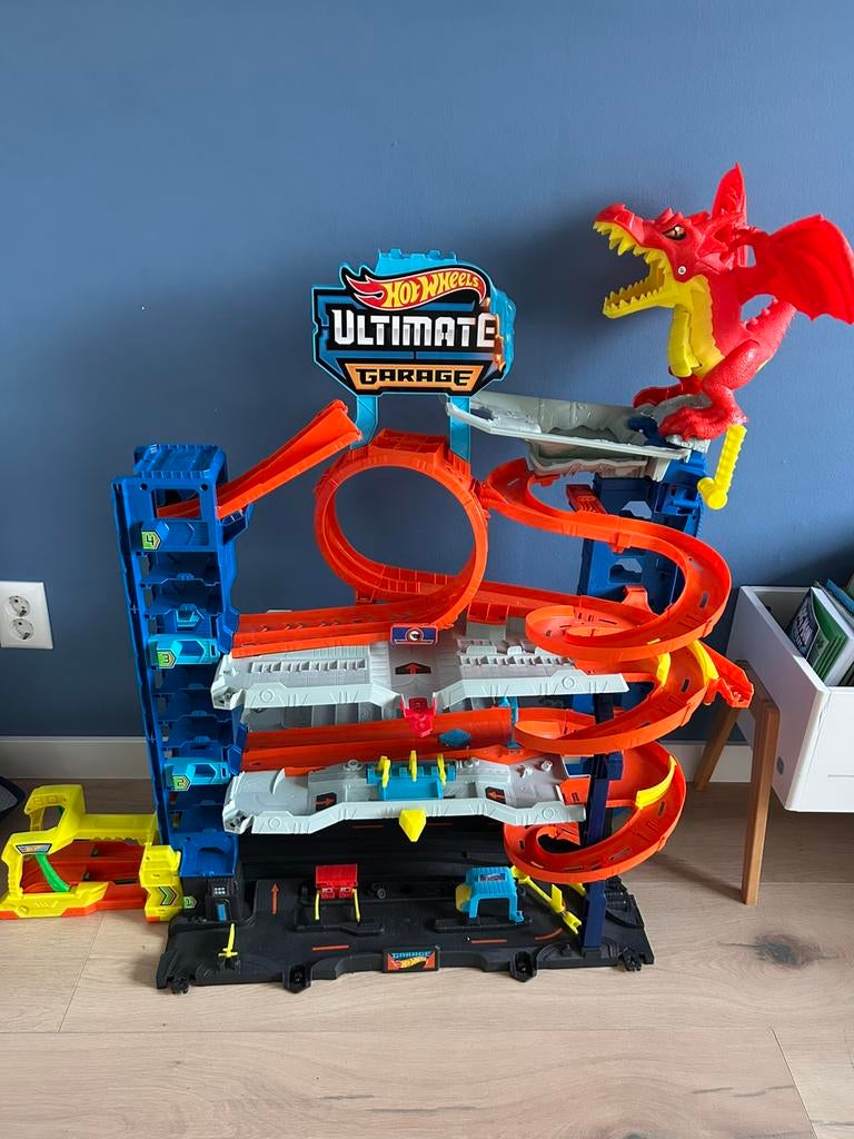 Hot Wheels City Ultieme racebaan, Ophalen, Zo goed als nieuw, Elektrisch, Hot Wheels