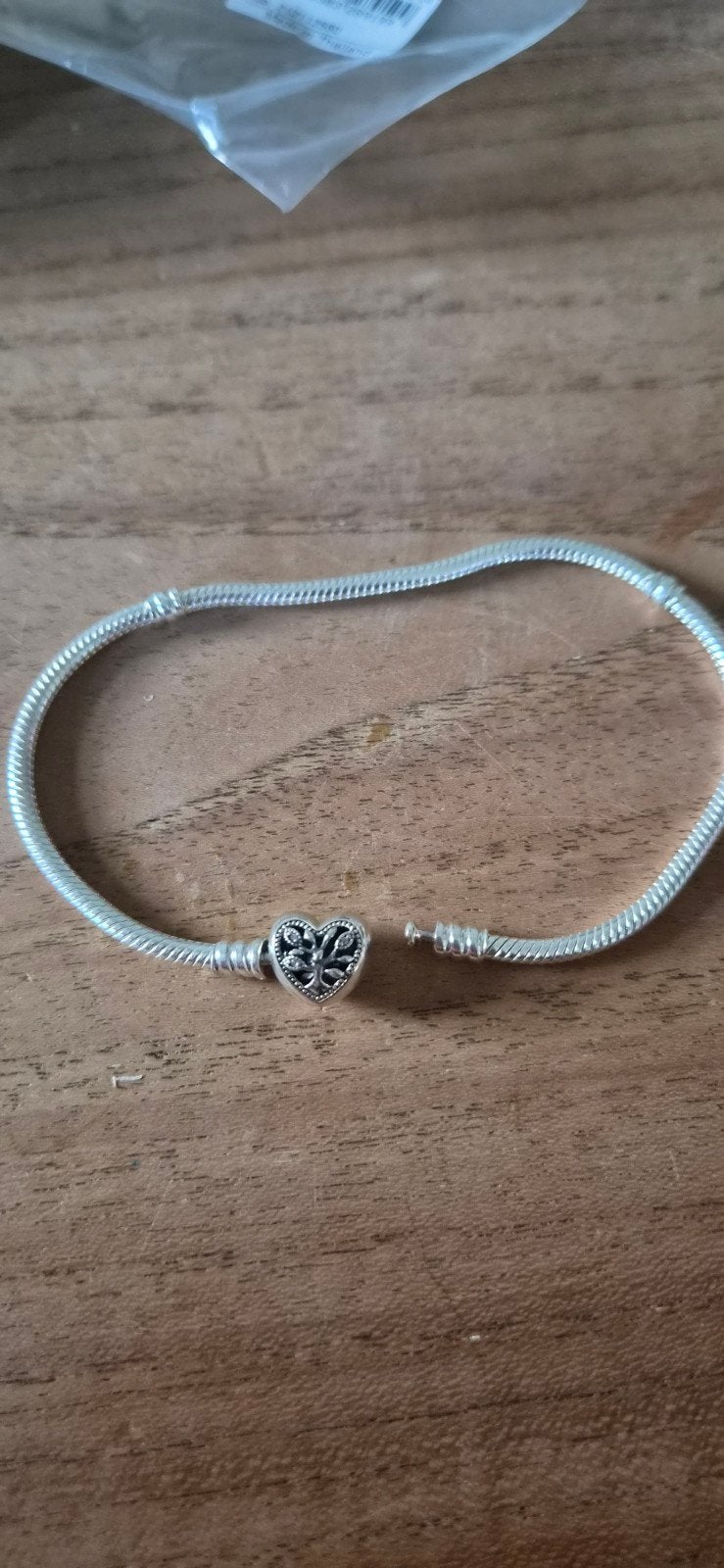 Pandora Armband Nieuw 23cm met Levensboom Clip, Nieuw, Ophalen of Verzenden, Met bedels of kralen, Zilver