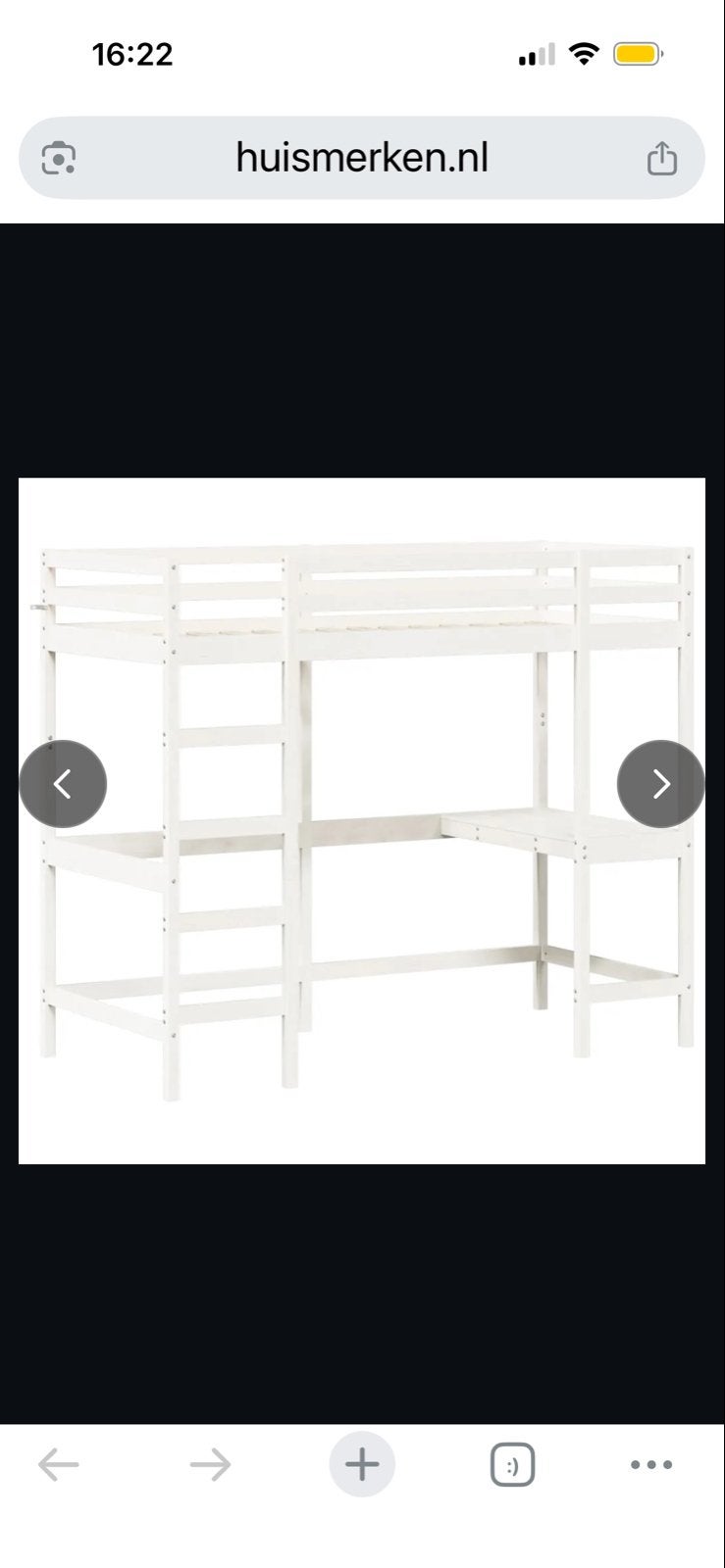 Gratis Hoogslaper met Bureau - Goede Staat, Ophalen, Gebruikt, Eenpersoons, 160 tot 180 cm