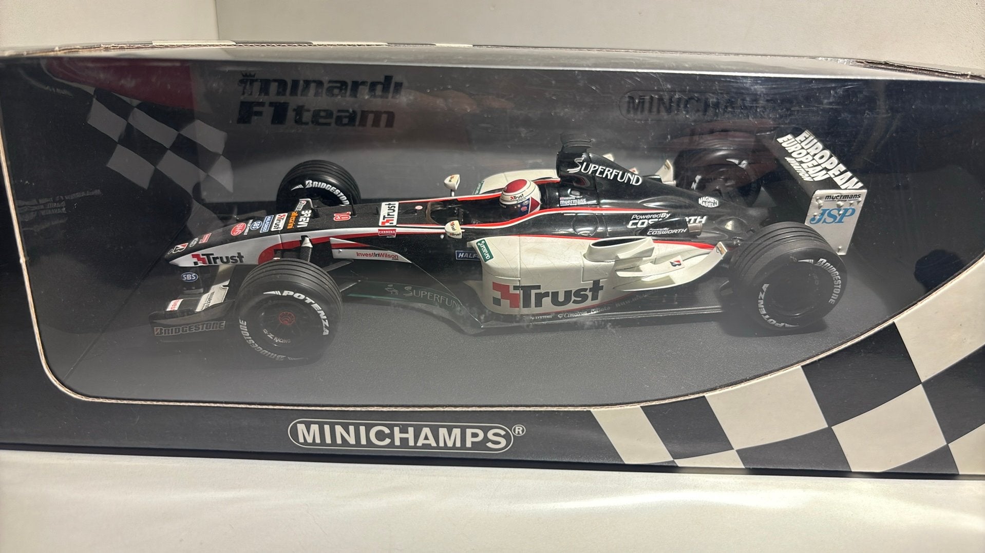 F1 minardi cosworh ps03 j.verstappen minichamps 1.18, Ophalen of Verzenden, A, A, A