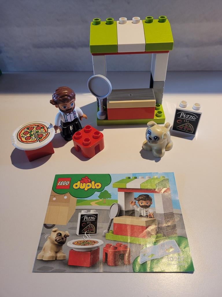 Duplo set num 10927 pizza kraam, Ophalen of Verzenden, Zo goed als nieuw, Duplo