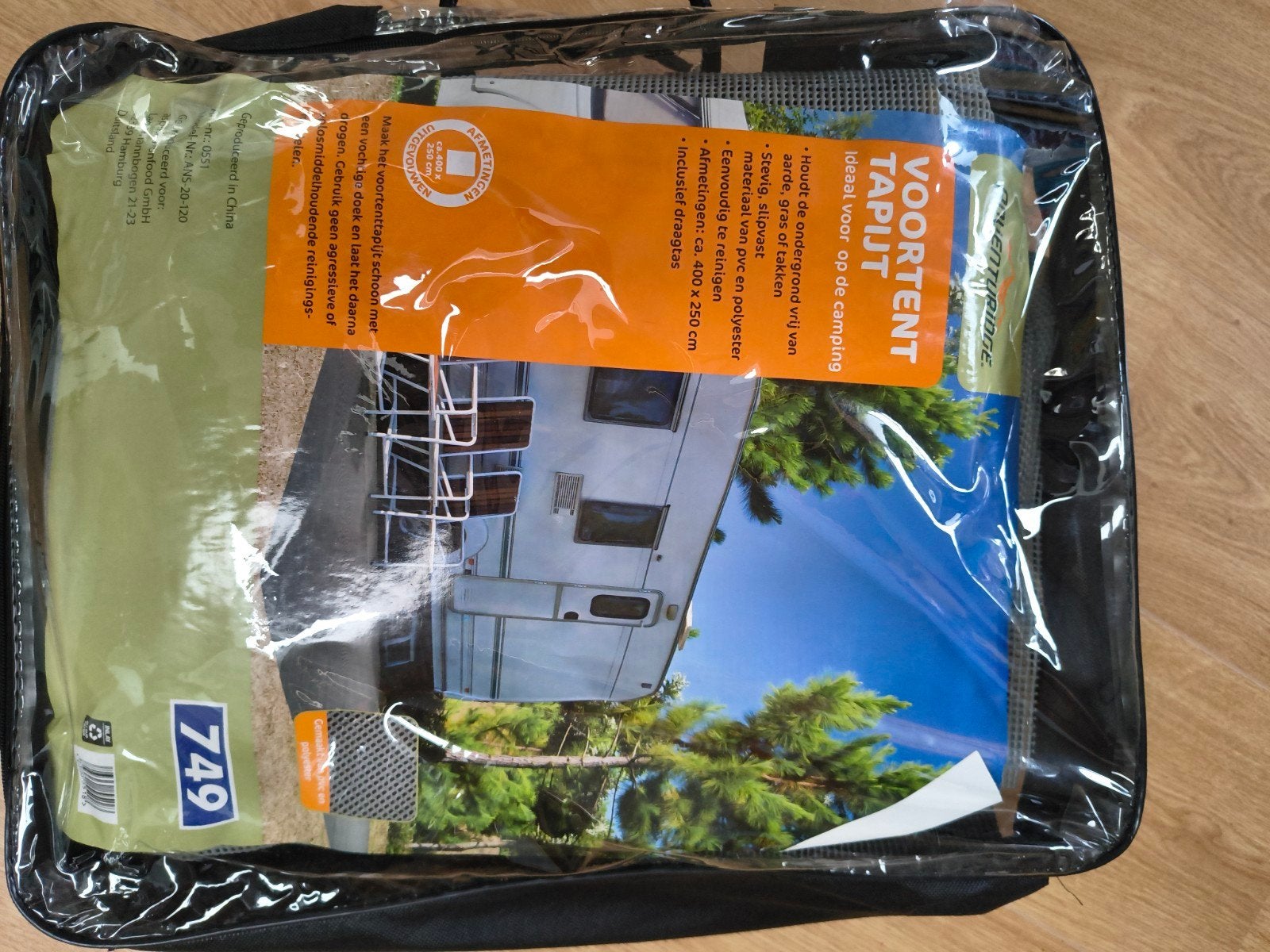 Voortent tapijt 4x2,5 meter, Ophalen, Nieuw