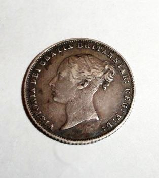 Munt Engeland Sixpence 1866 zilver, Ophalen of Verzenden, Overige landen, Losse munt, Zilver