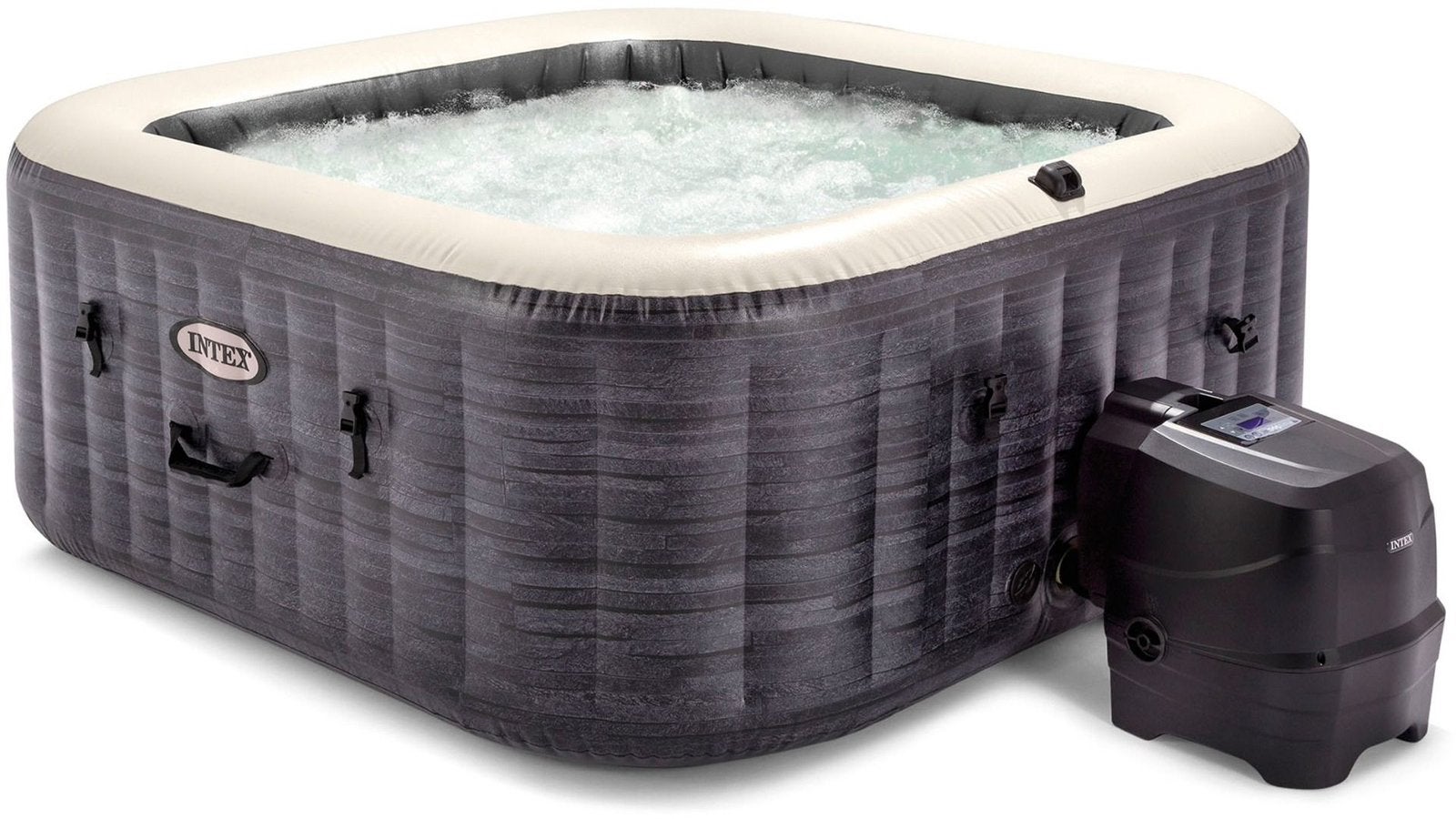 Intex Pure Spa Greystone Deluxe opblaasbare spa - 4 persoons, Tuin en Terras, Bubbelbaden en Hottubs, Ophalen, Zo goed als nieuw