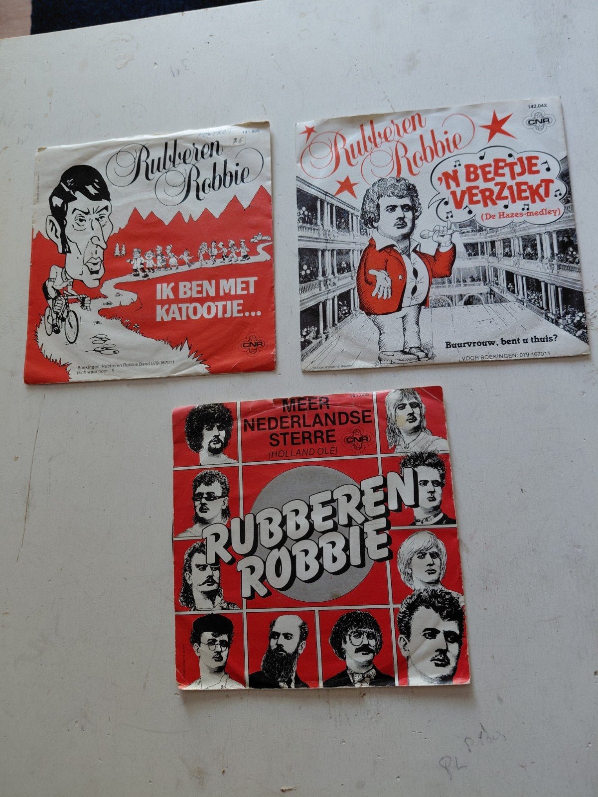 Rubberen Robbie Vinyl Singles Collectie (3 stuks), Cd's en Dvd's, Gebruikt, 7 inch, Ophalen of Verzenden, EP