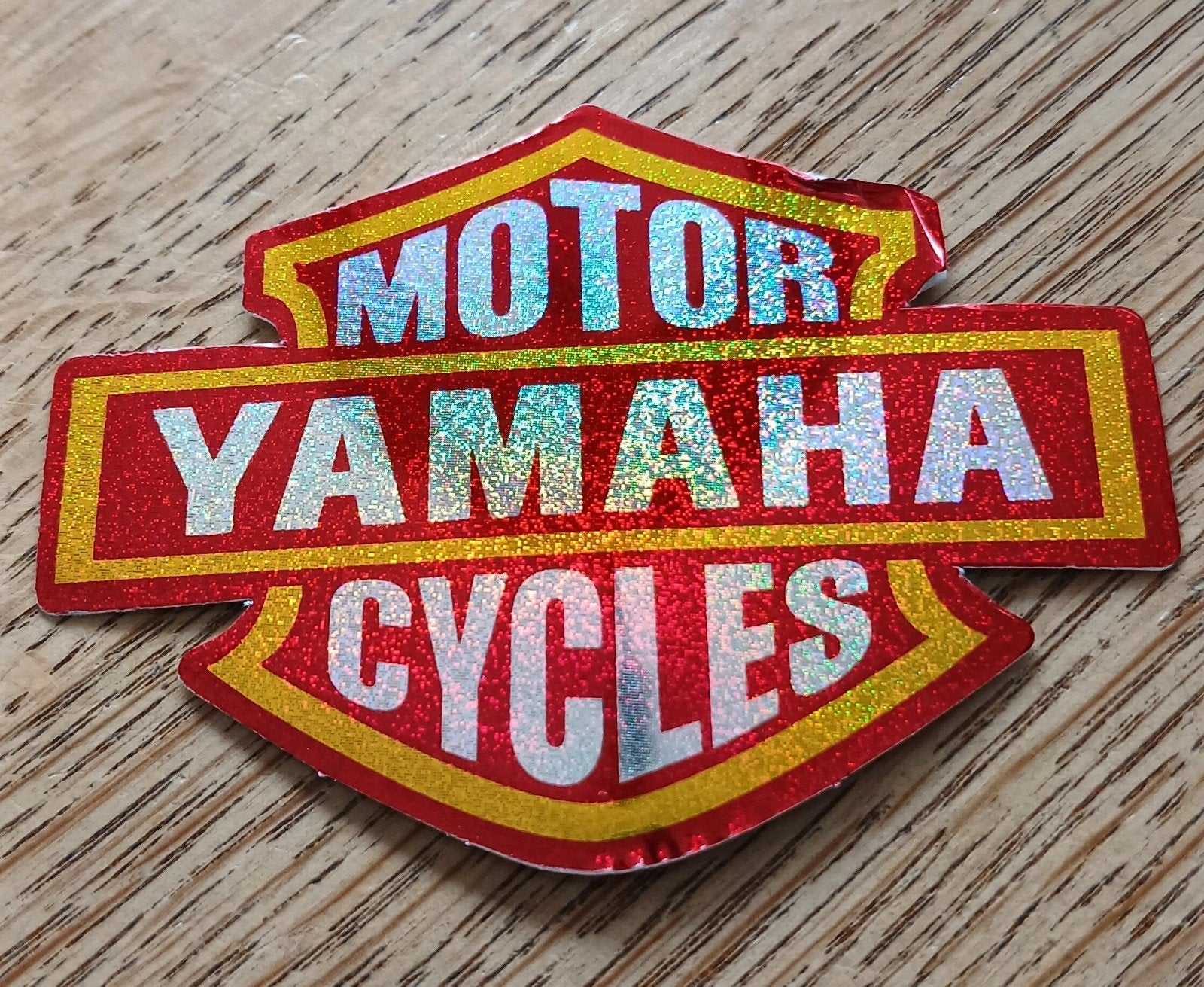 Sticker Motor Yamaha glad glimmend chroom, Ophalen of Verzenden, Zo goed als nieuw
