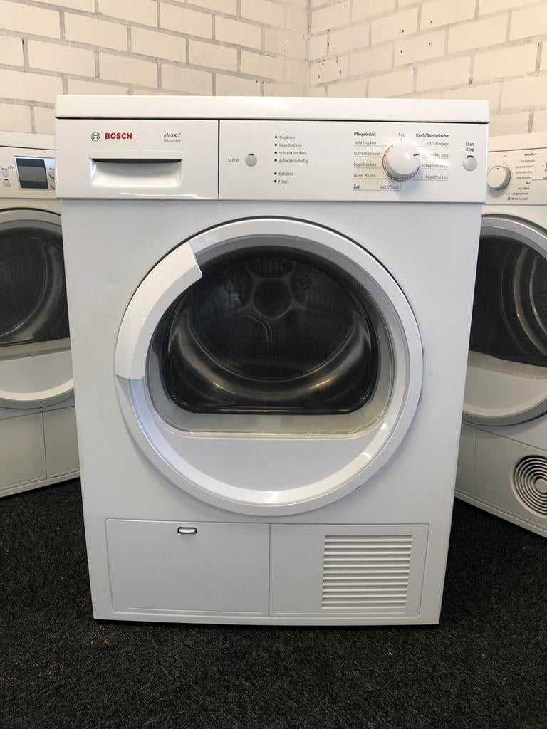€179 Bosch Maxx7 condensdroger MET GARANTIE OPHALEN 7dgnpw, Ophalen, 6 tot 8 kg, Minder dan 85 cm, Zo goed als nieuw